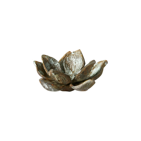 Speedtsberg lotusblomst i metallook, antikbronze grøn